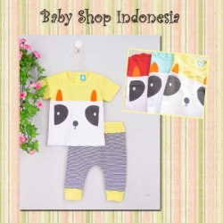 large Setelan Kaos Anak Panda Face Kng LU327 67